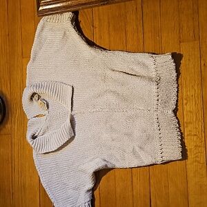 Liz Claiborne Petite Dolman Short Sleeve Pullover V-Neck Sweater P Retro